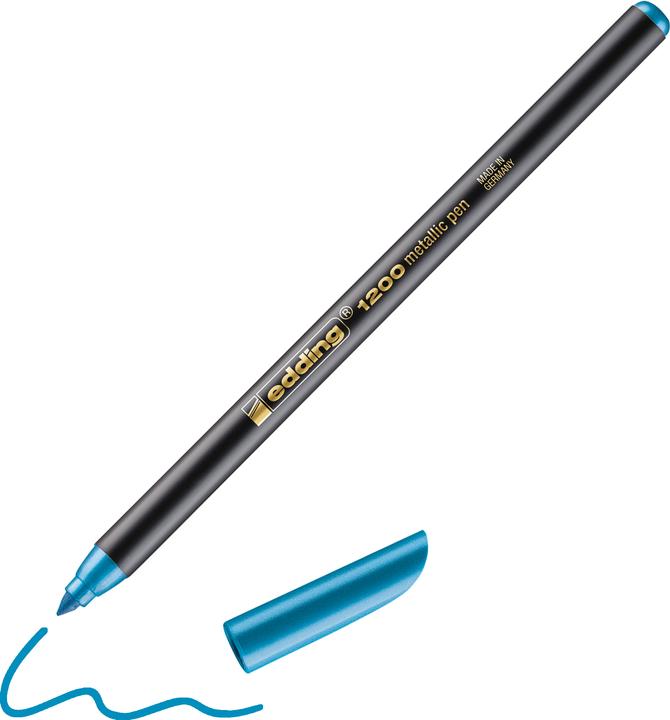 Actual product image Edding Fibre Pen Metallic Colour Pen (Blue, 1 x)