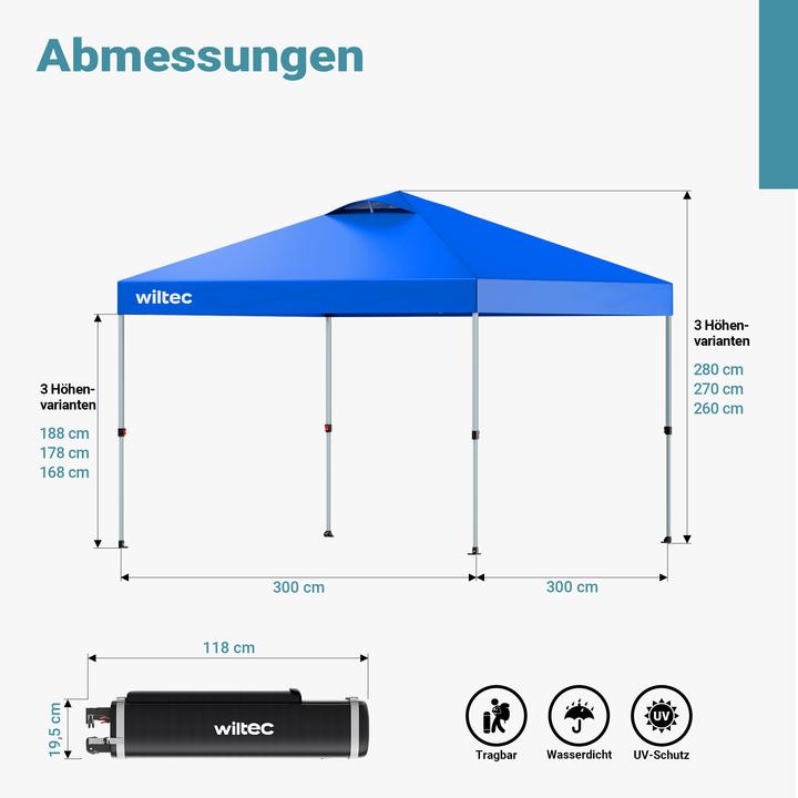 Actual product image Wiltec Pop up (300 cm, 300 cm)