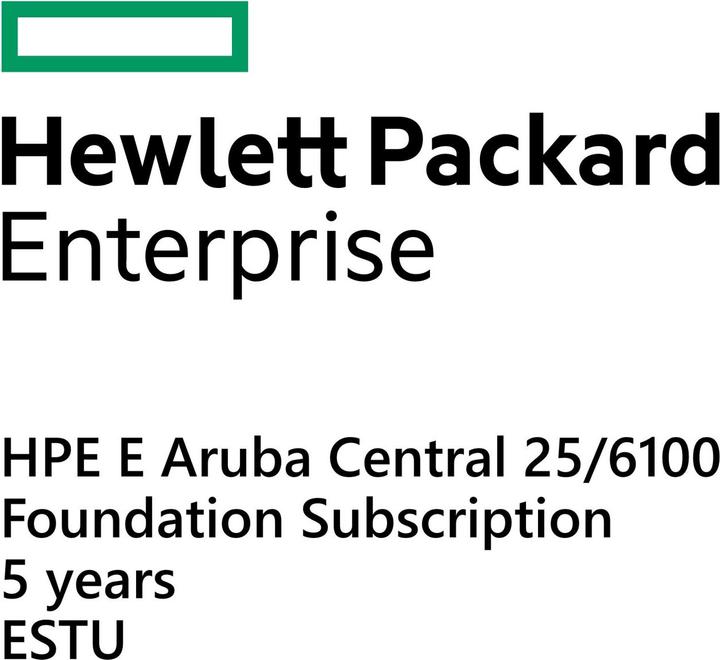 Image du produit HPE E Aruba Central 25/6100, Foundation Subscription, 5 years, E-STU (12 Ports)