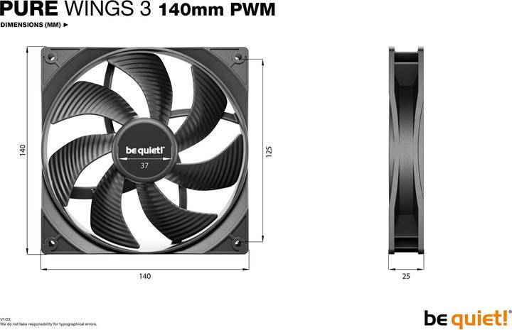 Image du produit be quiet! Pure Wings 3 (140 mm, 1 x)