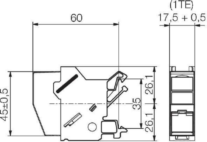 Actual product image Weidmüller Terminal rail outlet RJ45 coupler Cat6