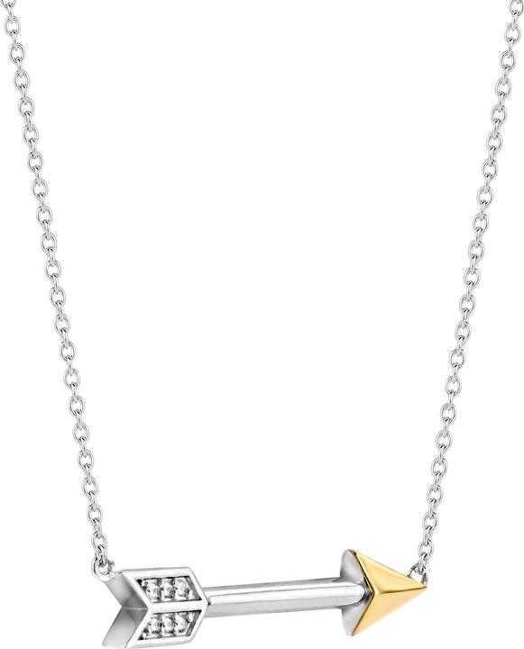 Immagine prodotto Ti Sento Milano Collana con freccia con zirconi bicolore placcata oro 3951ZY/42 (Argento 925, 48 cm)