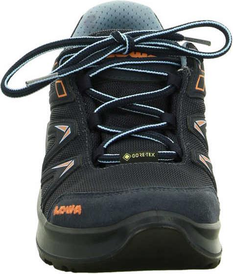Actual product image Lowa Innox Pro GTX LO Lacing steel blue/salmon (37)