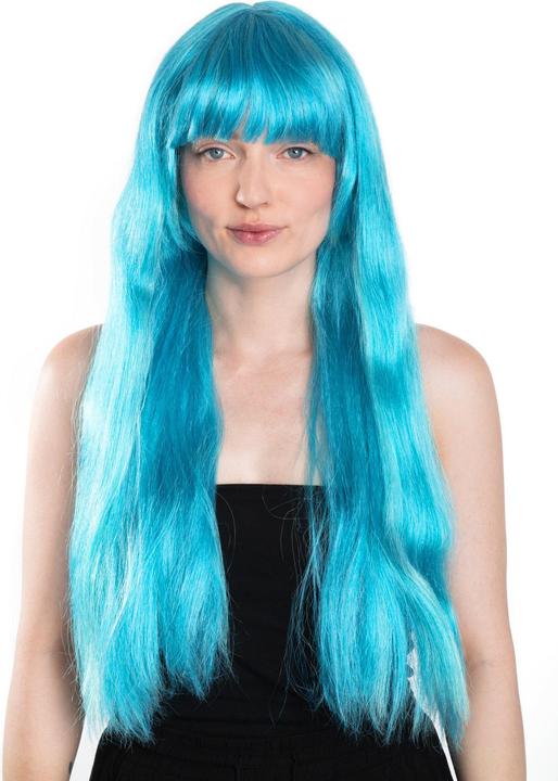 Produktbild Maskworld Langhaarperücke türkis mit Pony