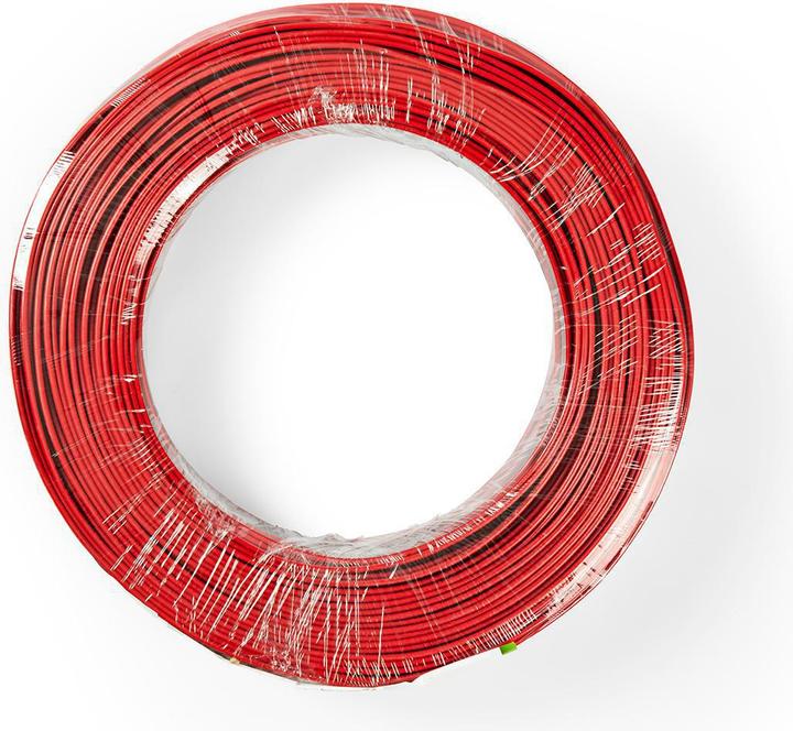 Produktbild Nedis Lautsprecherkabel 2X 0.75 mm² CCA 100.0 m rund PVC Red / Schwarz Eingewickelt (100 m, 0.75 mm²)