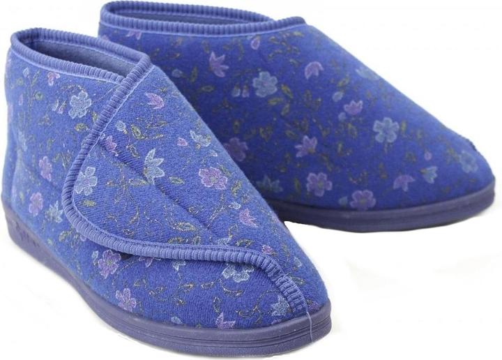 Actual product image Comfylux Andrea Slippers With Velcro Floral Pattern (38)
