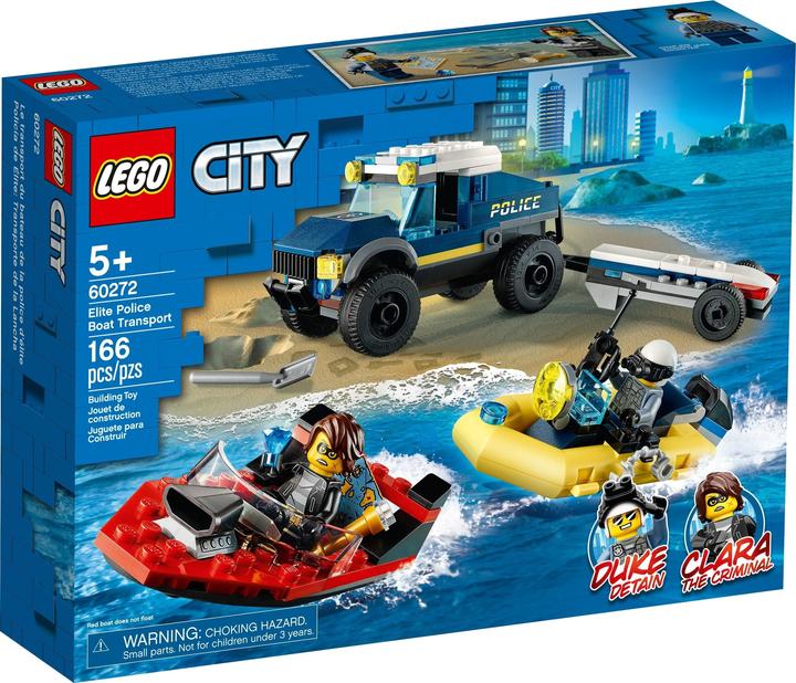 Actual product image LEGO City Transport of the Police Boat (60272, LEGO City)