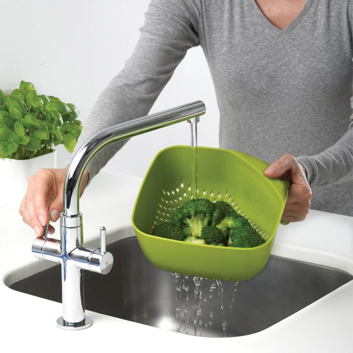 Actual product image Joseph Joseph Sieve square, stackable, large, green, 19x20.5x11.4 cm (19.10 cm)
