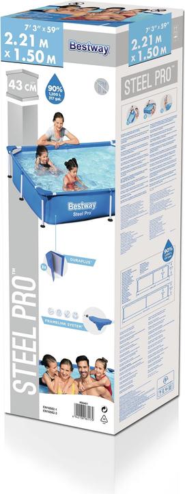 Actual product image Bestway Steel Pro Frame Pool (221 x 150 x 43 cm)