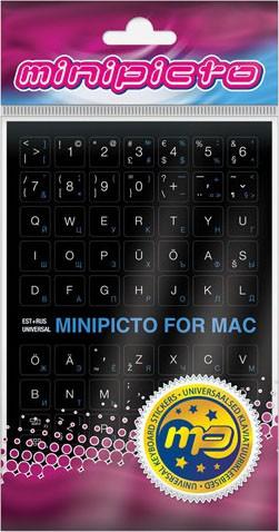 Produktbild Minipicto keyboard sticker EST/RUS KB-MAC-EE-RU-BLK, black