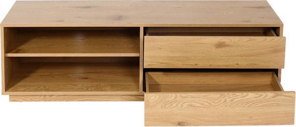 Actual product image Swisshandel24 TV rack HWC-J78, TV table lowboard chest of drawers, MDF 42x140x40cm oak look (42 x 140 x 40 cm)