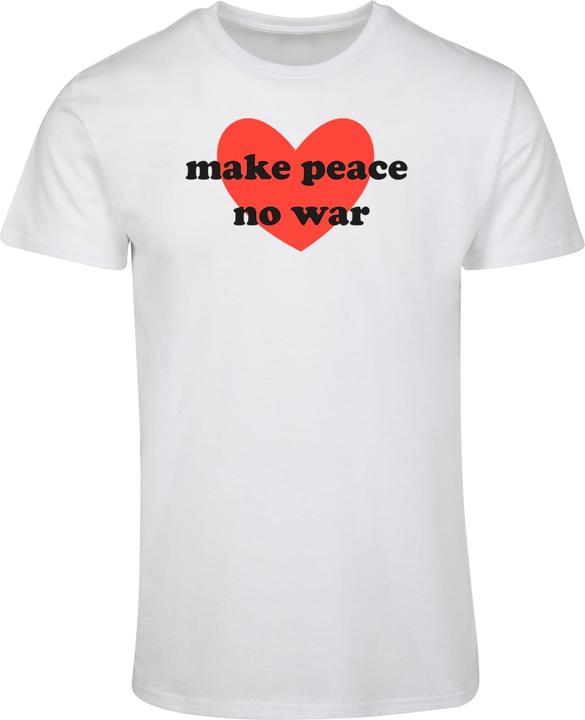 Immagine prodotto Merchcode Peace - Maglietta Basic bianca con cuore rosso - 112233 (XL)