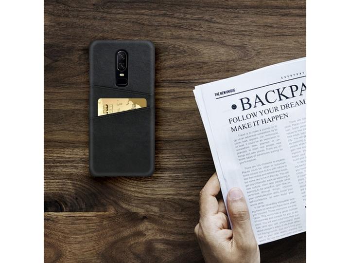 Produktbild Screenguard OnePlus 6T CardCaddy Leder Backcase mit Kartenfächern (OnePlus 6T)