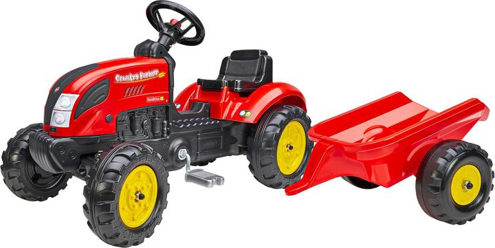 Produktbild Falk Toys Traktor Garden Master Rot Mit Anhanger 2/6