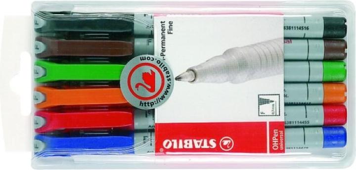 Produktbild STABILO OHPen universal Folienstift wasserlöslich (Mehrfarbig, 1 mm, 1 x)
