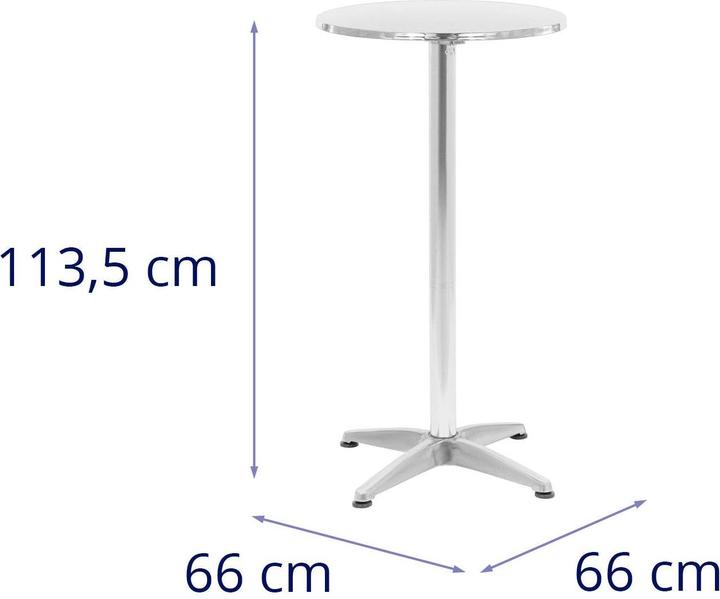 Actual product image Royal Catering Bar Table - folding & height-adjustable - Ø 60 cm -
