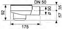 Actual product image TECE TECEdrainline drain norm, with side outlet, DN 50 (Drainage set)