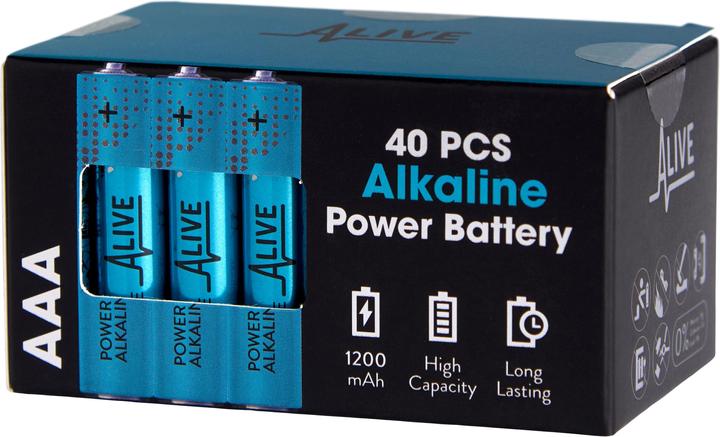 Immagine prodotto Batteria alcalina (40 pz., AAA, 1200 mAh)
