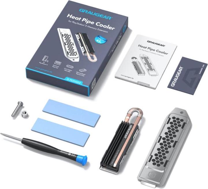 Actual product image Graugear Heat sink SSD M.2NVMe 2280 for PS5 Memorywide.