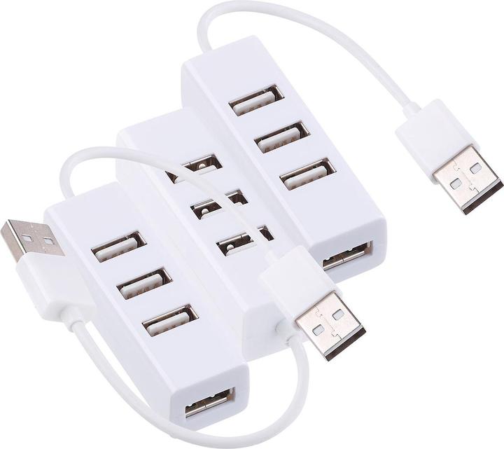 Actual product image Xystec Set of 3 super compact USB 2.0 hubs with 4 ports (USB-A, 4 ports)