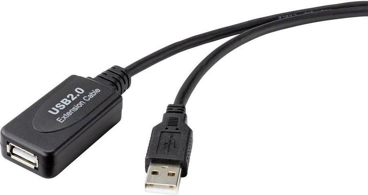 Produktbild Renkforce USB 2 aktives Verlängerungskabel (10 m, USB 2.0, 0.50 W)