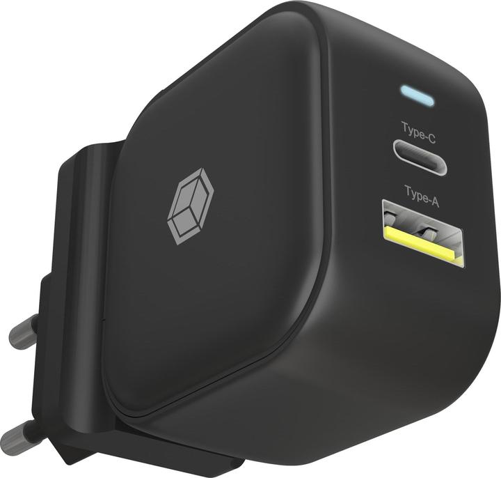 Icy Box Adap Voeding 2-poorts, USB + USB-C (38 W)