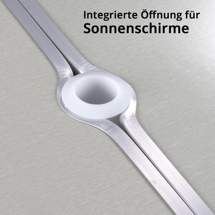 Produktbild Stahlwerk Campingtisch mit Stühlen Faltbarer Alu-Klapptisch Tischgarnitur im Set