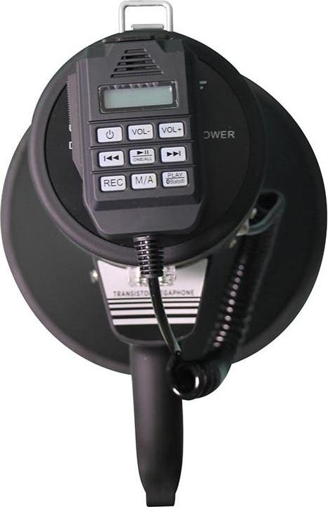 Image du produit Velleman Mégaphone puissant de 50 W avec sirène intégrée, fonction d'enregistrement, contrôle du volume, (Porte-voix)