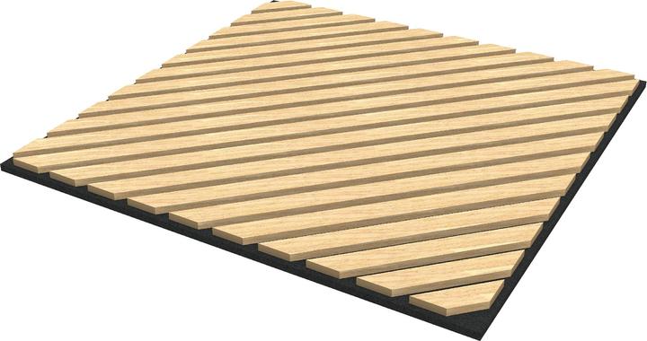 Actual product image neu.holz Akustik-Wandpaneel 4er Set Vang diagonal 1,44 m² Eichenoptik, hell ()