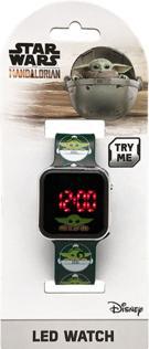 Actual product image Accutime LED kids clock The Mandalorian Baby Yoda (green), digital clock with LED display for time and... (Digital watch, 37 mm)