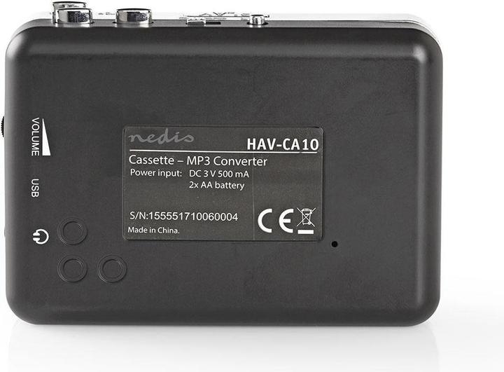 Immagine prodotto Nedis Convertitore portatile USB da cassetta a MP3 - Converte le cassette in formato MP3 - Con cavo USB