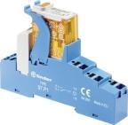 Produktbild Finder Komplettrelais 16A 1 C/O 230V AC, mit LED, komplett mit Relais, Sockel mit "Push-In" Klemme