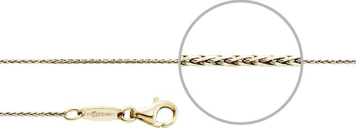 Der Kettenmacher Zopf Halskette Gold (Silber 925, 38 - 55 cm)