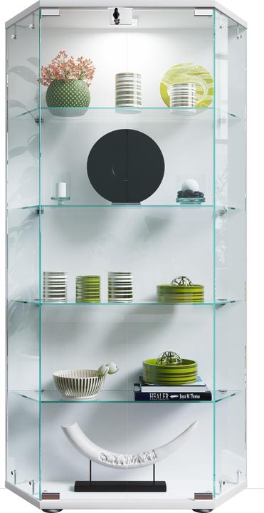 Immagine prodotto VCM Espositore in legno con supporto in vetro, scaffale Cenila L (83 x 17 x 114 cm)
