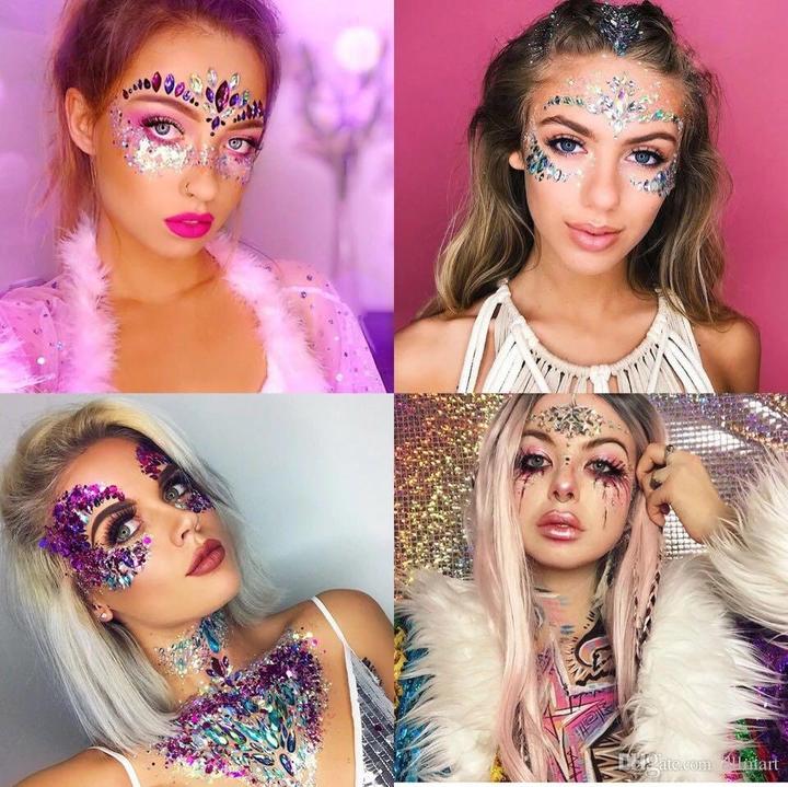 Immagine prodotto PhoneLook Adesivi per il festival e l'aria aperta Adesivi per il viso Glitter Diamonds Tattoo Style 2