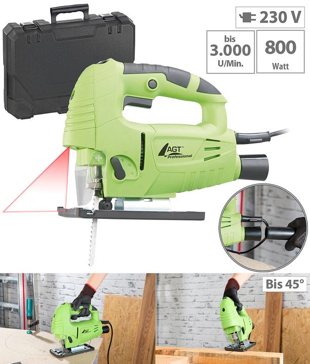 Actual product image AGT Professional Professional laser jigsaw with LED light