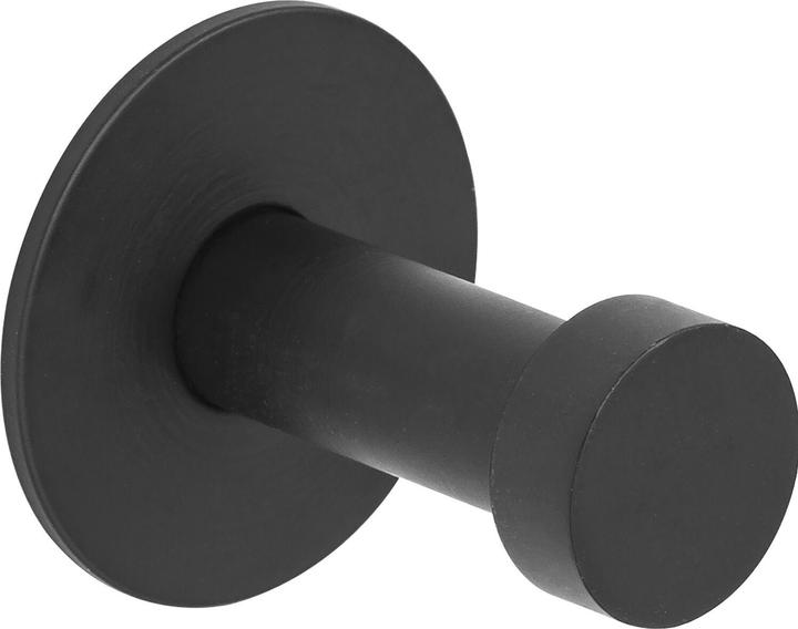 Alles im griff Mantelhaken Pirwa 1 mit Platte ø 30 mm, Tiefe 32 mm, Stahl schwarz matt