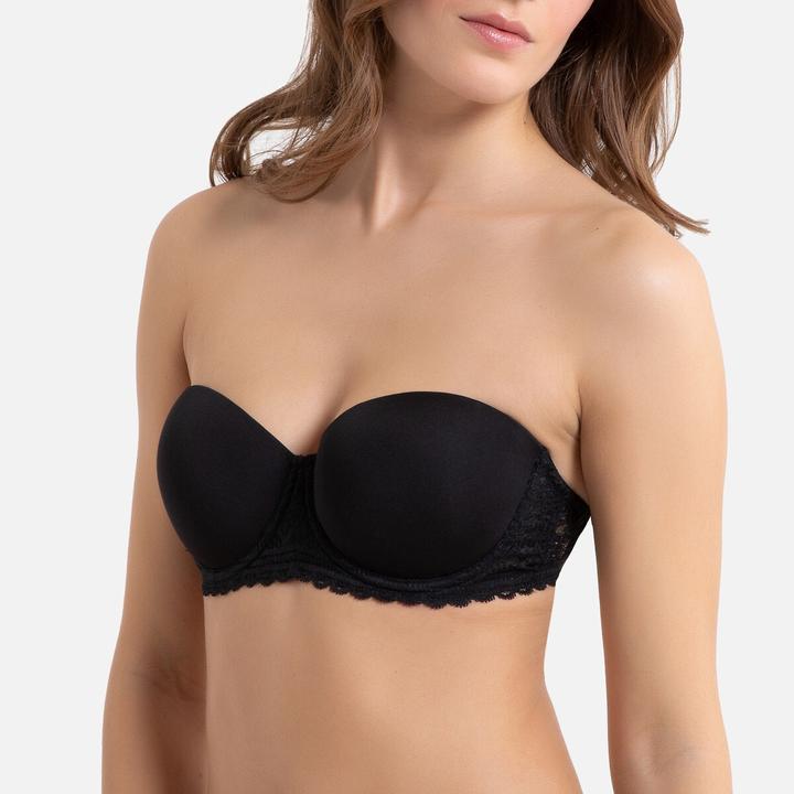 Produktbild La Redoute Collections Spitzen-BH in Bandeau-Form aus recyceltem Material (70 A)