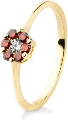 Actual product image Breuning RING - BRILLANT RED/Brill. 0,25 Ct. H/si (57, 585/14 K Gold)