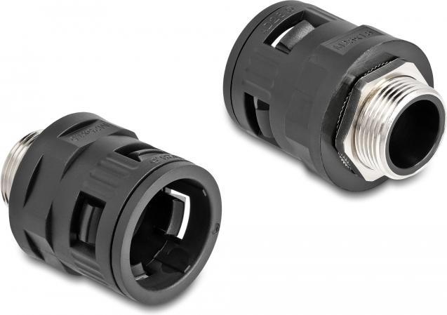 Immagine prodotto Delock Raccordo con filettatura esterna in ottone M25 nero 2 pezzi