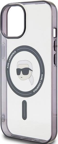 Produktbild Karl Lagerfeld KLHMP15SHKHNOTK iPhone 15 6.1" transparent hardcase IML Karl's Head MagSafe (Apple iPhone 15, Apple iPhone 14, Apple iPhone 13)