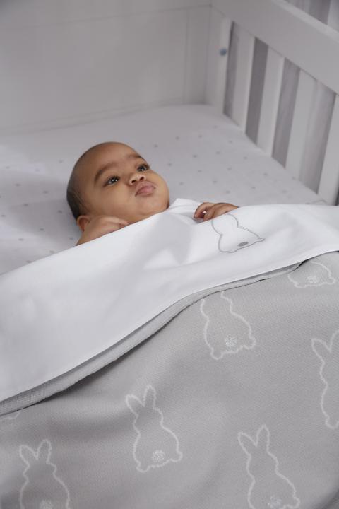 Immagine prodotto Meyco X MrsKeizer coperta per bambini in velluto Rabbit argento