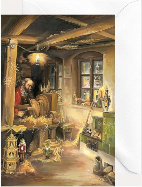 Image du produit Brück & Sohn 2509 - Carte de Noël à rabat "Atelier d'Erzgebirge (1 pcs)
