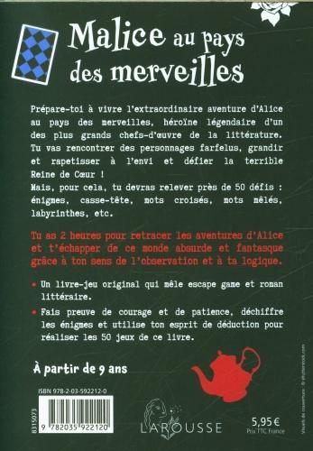 Produktbild Escape game de poche junior : Malice au pays des Merveilles (Französisch, Saint-Martin Gilles, 2023)