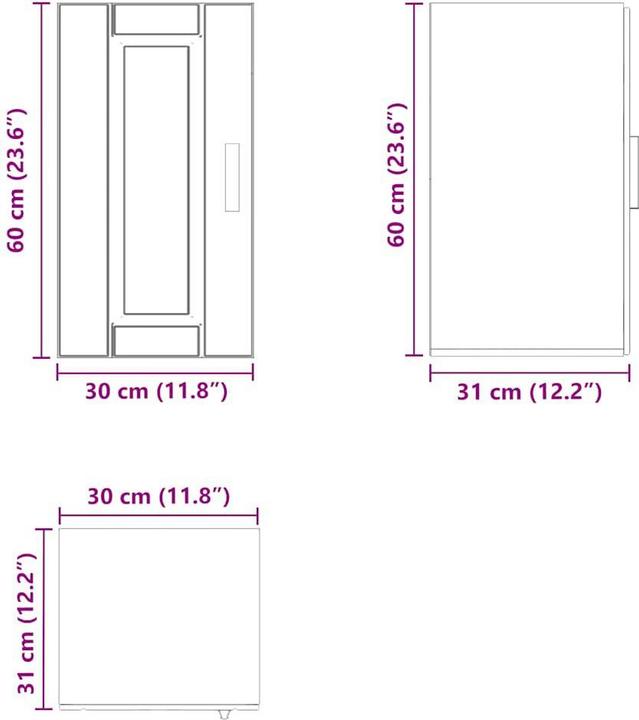 Immagine prodotto VidaXL Parete attrezzata per cucina Porto in stile legno recuperato Parete attrezzata per cucina (30 x 31 x 60 cm)