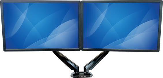 Produktbild StarTech Dual Monitor Halterung mit eingebautem 2 Port USB und Audio Passthrough (Tisch, 30")