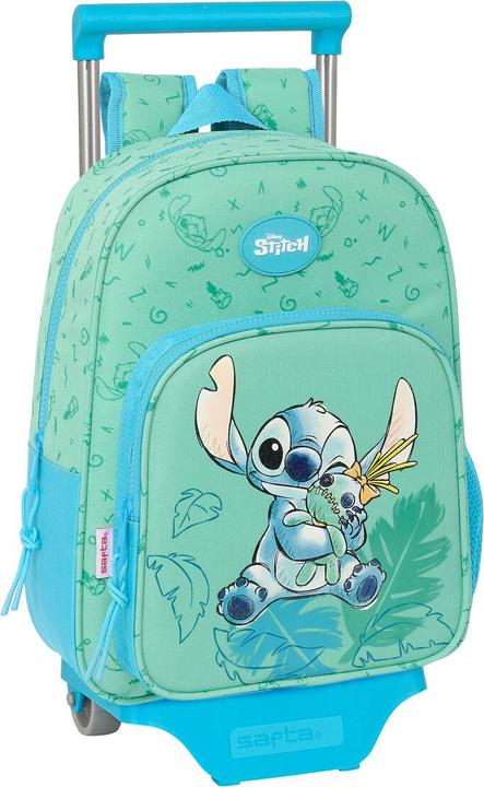 Stitch School rucksack with wheels Aloha turquoise 26 x 34 x 11 cm