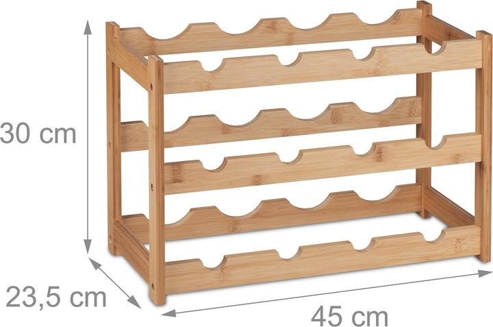 Produktbild Relaxdays Weinregal (45 x 23.5 x 30 cm, 12 Fl.)