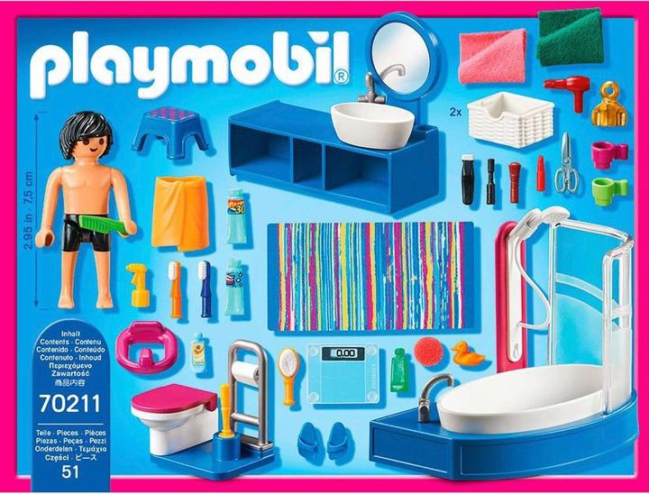 Actual product image Playmobil Bathroom (70211, Playmobil Dollhouse)