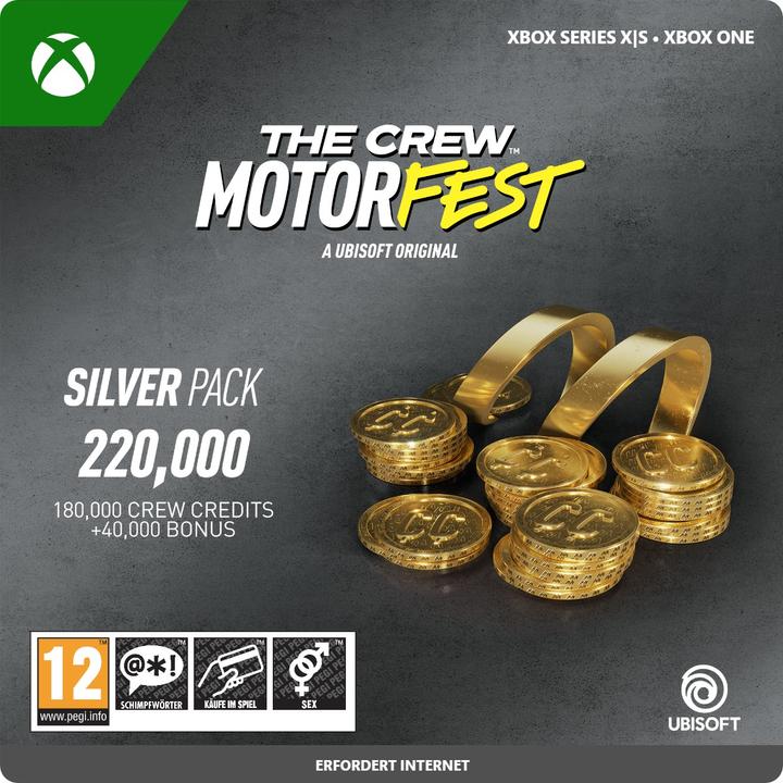 Actual product image Microsoft Xbox The Crew Motorfest VC Slvr Pck Download Code